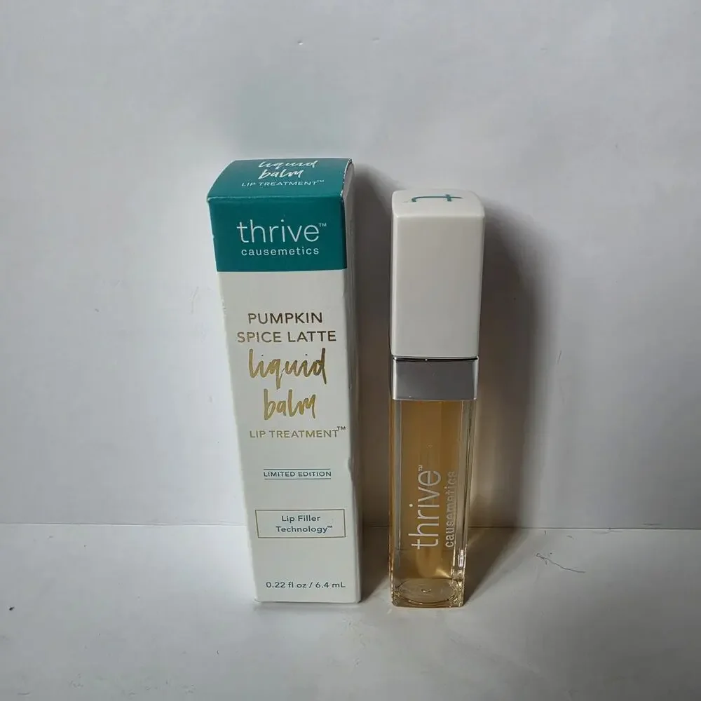 Thrive Causemetics Pumpkin Spiced Latte Liquid Balm Lip Treatment 0.22 Fl Oz